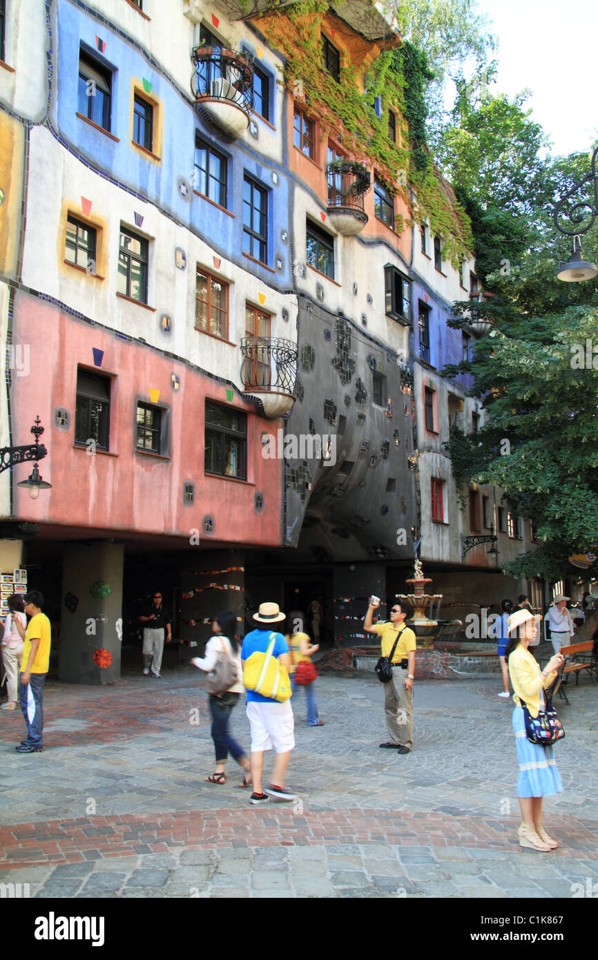 Hundertwasserhaus in Vienna Stock Photo