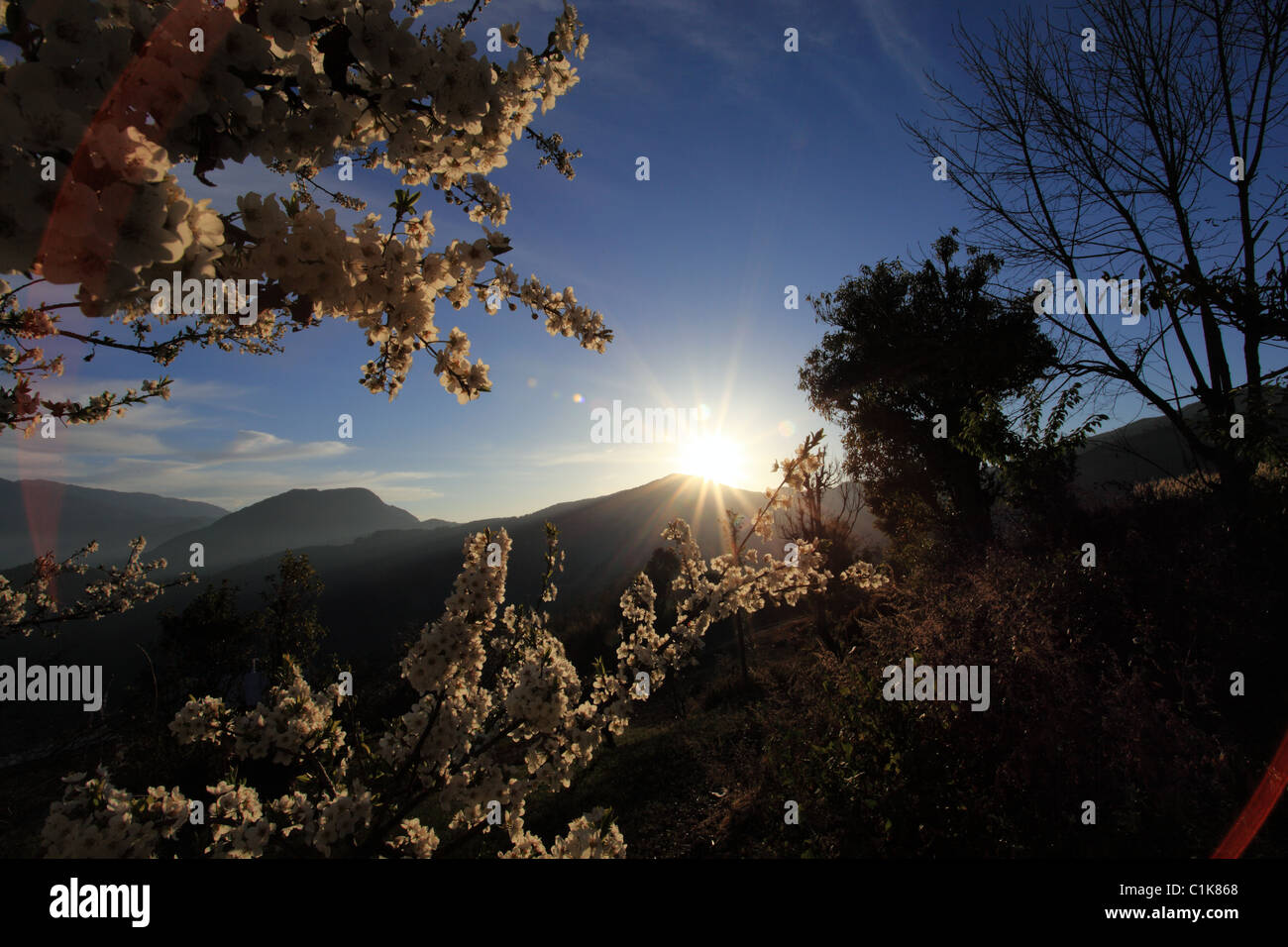 Nepali landscape Nepal Himalaya Stock Photo