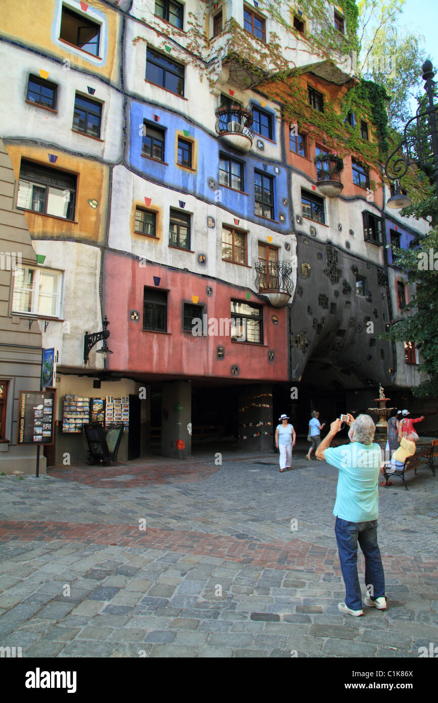 Hundertwasserhaus in Vienna Stock Photo