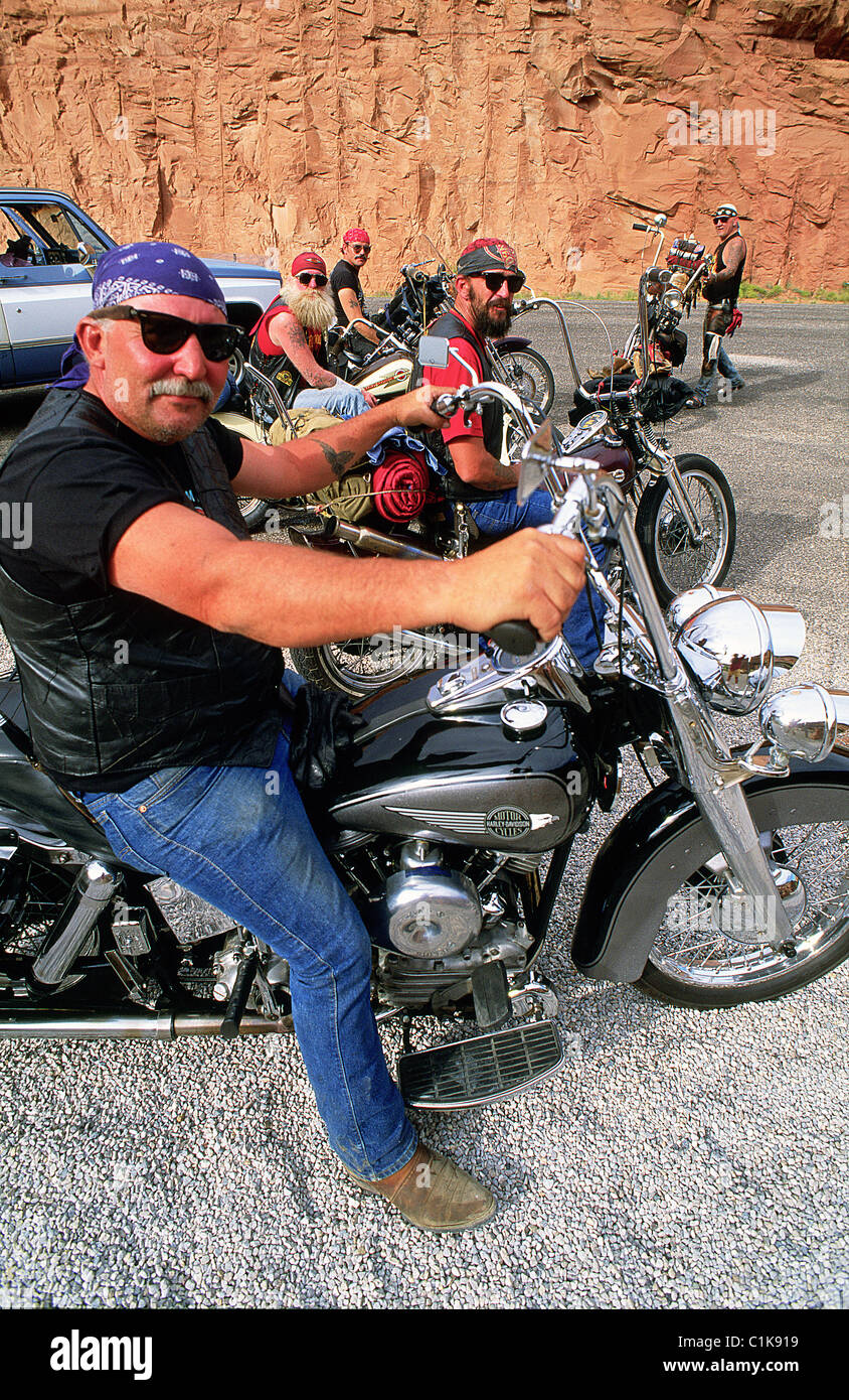 Hells Angels Motorcycle Member Harley Davidson Motorcycle