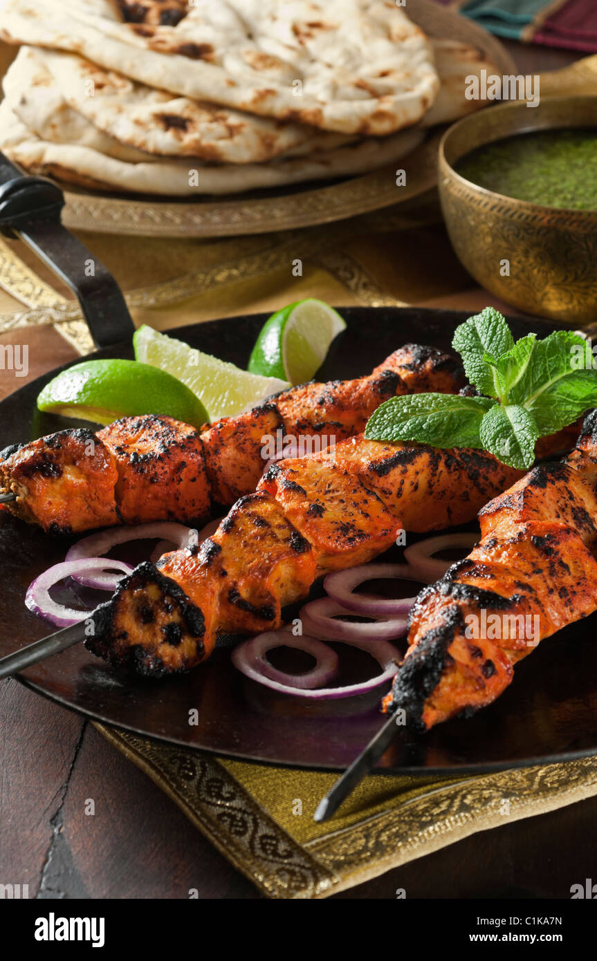 Chicken tikka Indian food Stock Photo - Alamy