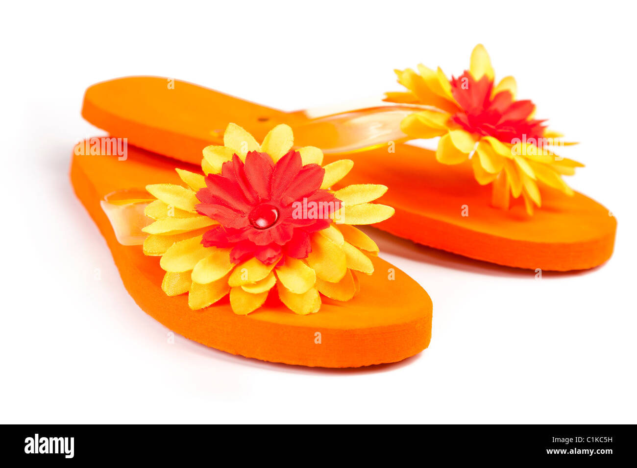 flip flops isolated on a white background Stock Photo - Alamy