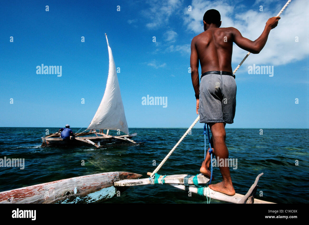 Tanzania, Zanzibar Archipelago, Unguja Island (Zanzibar), fishing boat
