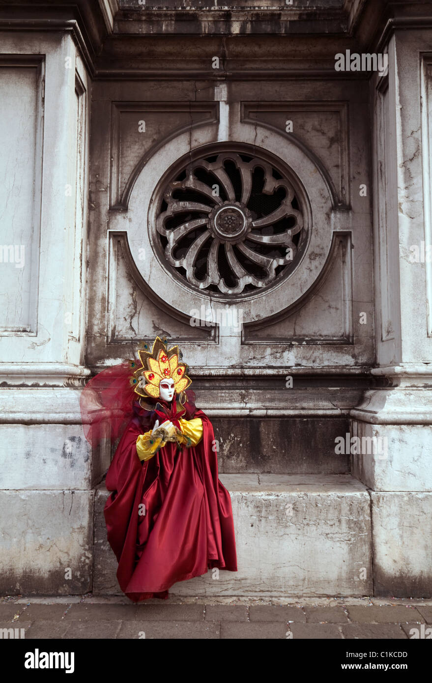 Masqueraders in costume, the Venice Carnival, Venice Italy Stock Photo