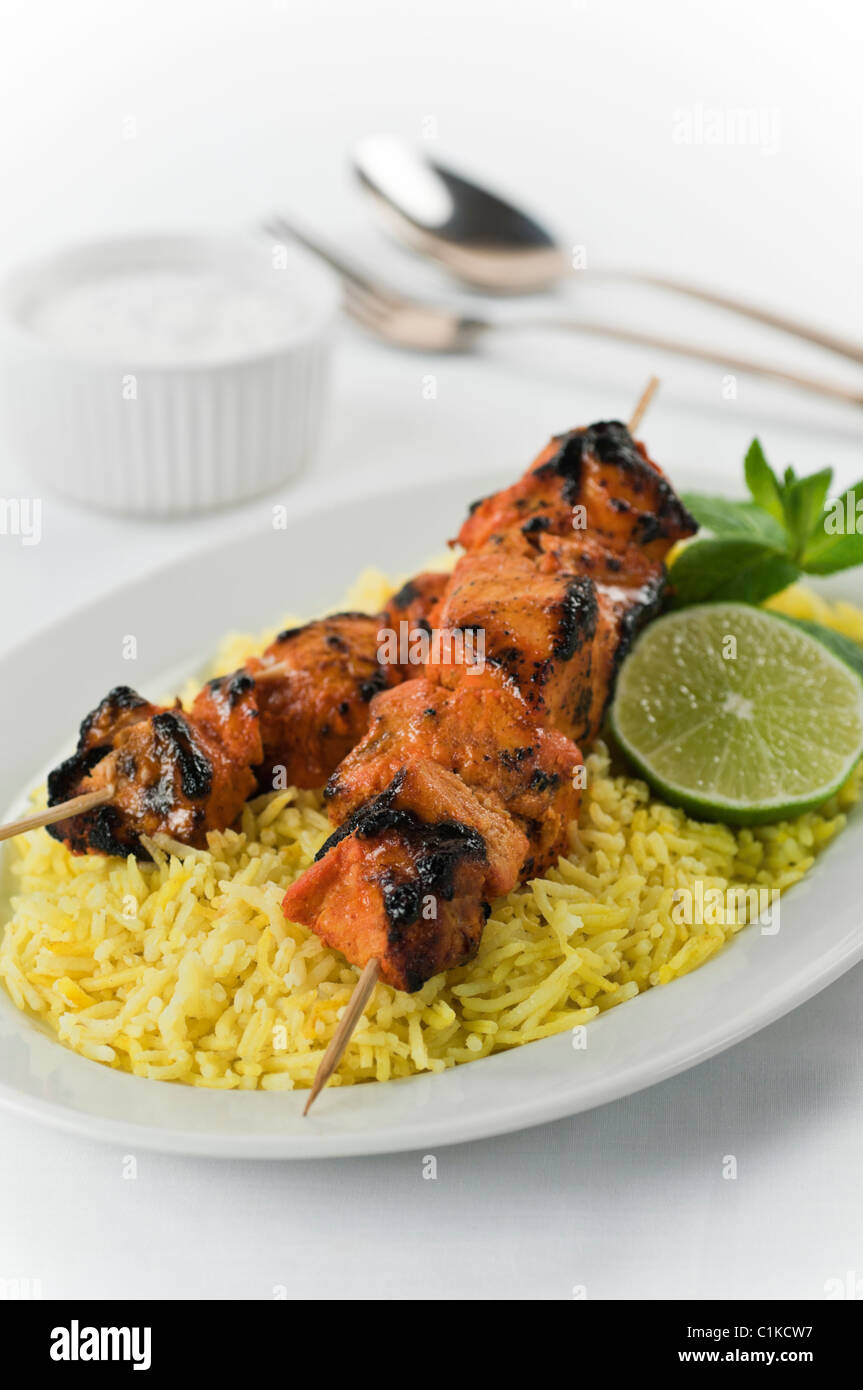 Chicken tikka Indian food Stock Photo - Alamy