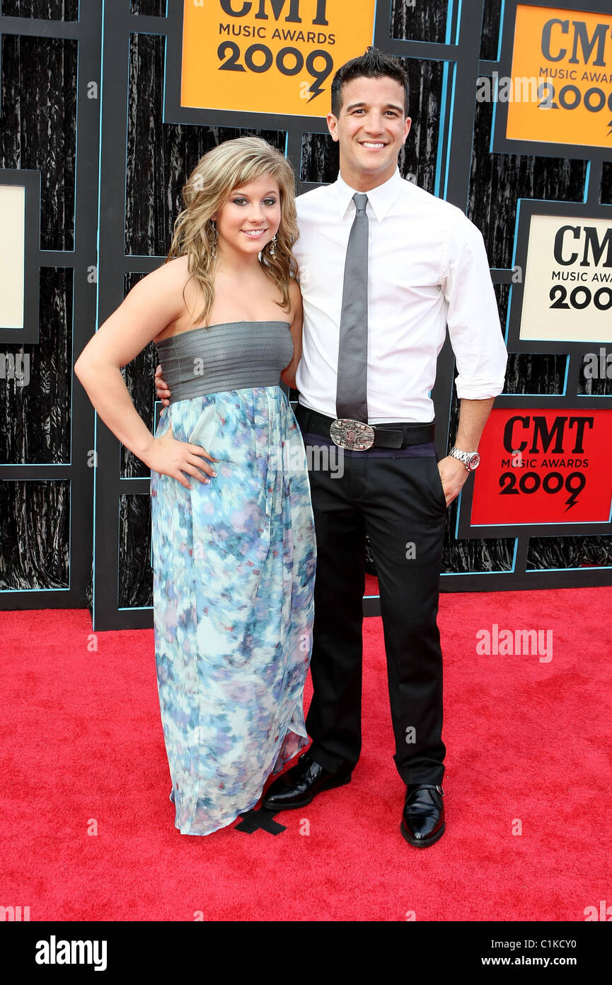 Shawn Johnson and Mark Ballas 2009 CMT Music Awards held at The Sommet
