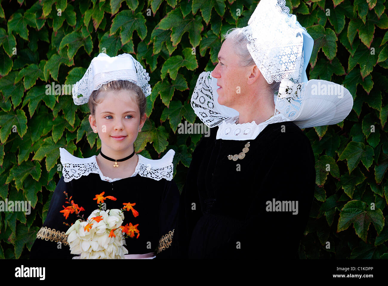 France, Finistere, Concarneau town, Filets bleus (Blue nets) festival Stock Photo