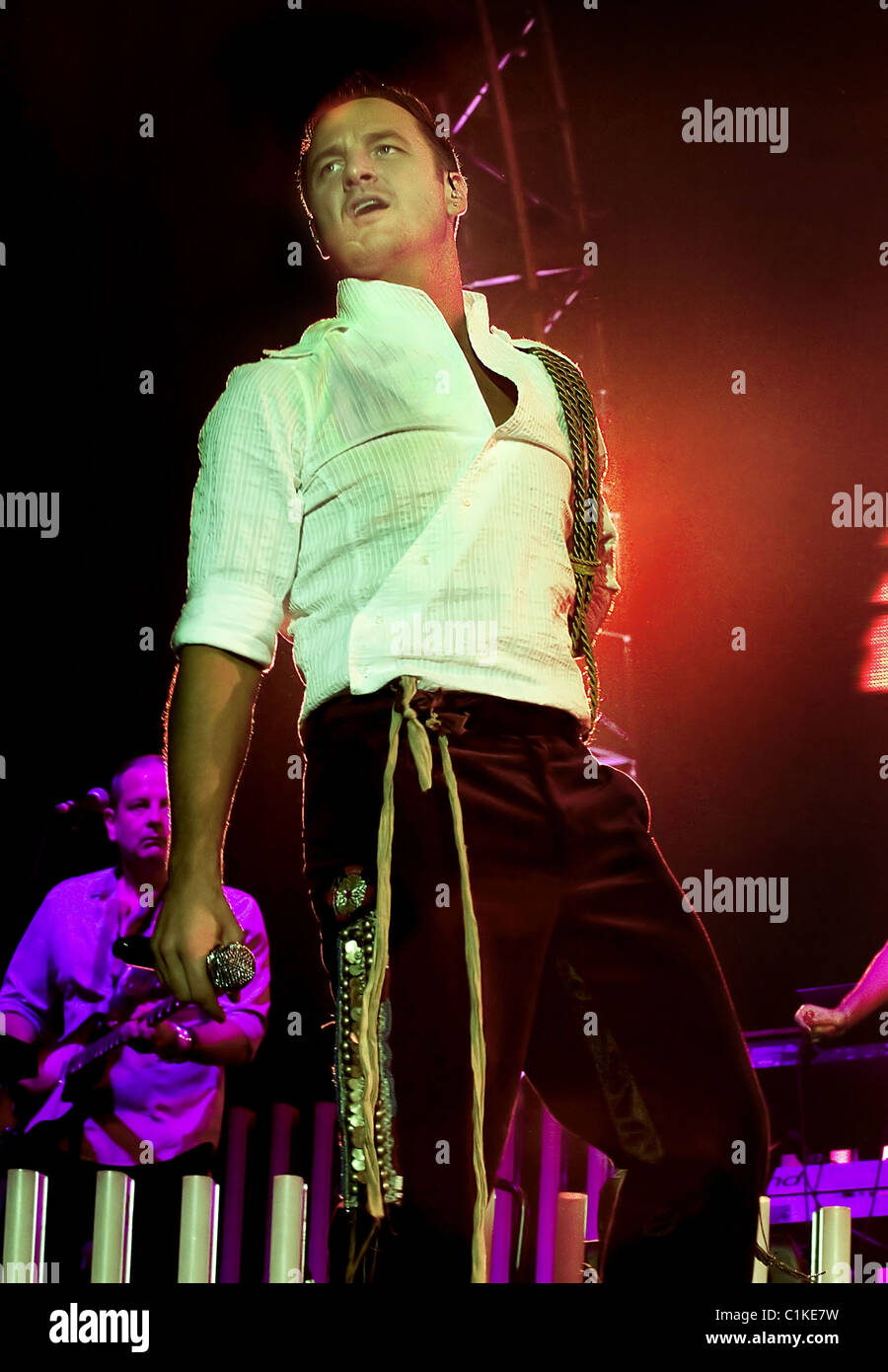 Boyzone performing at Liverpool Echo Arena as part of their UK tour ...
