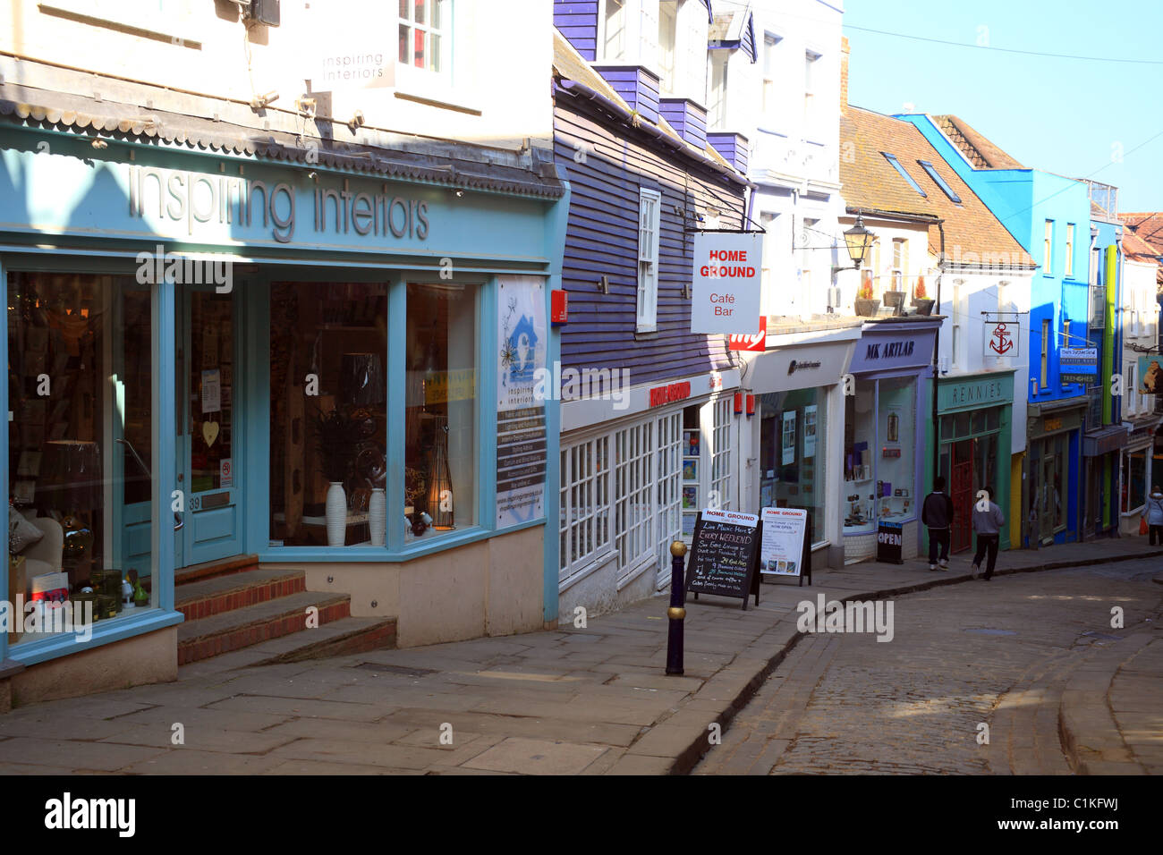 The Old High Street, Folkestone, Kent, England, UK, Europe Stock Photo Alamy