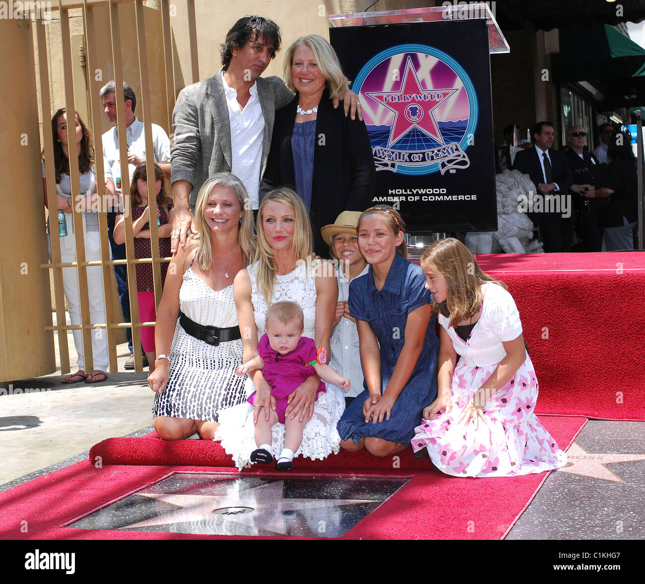 Cameron Diaz with her family Cameron Diaz is honoured with a star on ...