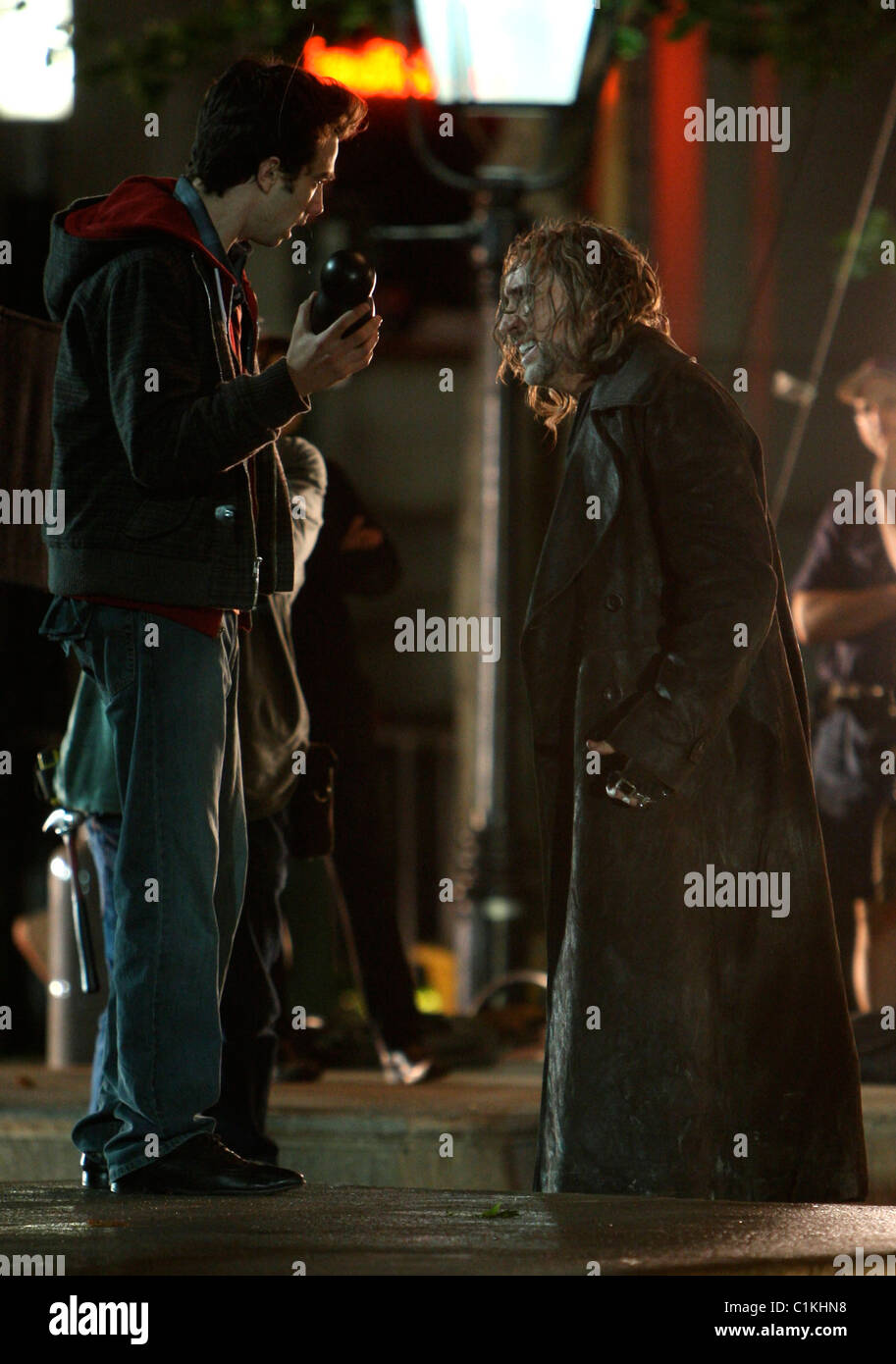 Jay Baruchel and Nicolas Cage Film a scene for the 'The Sorcerer's