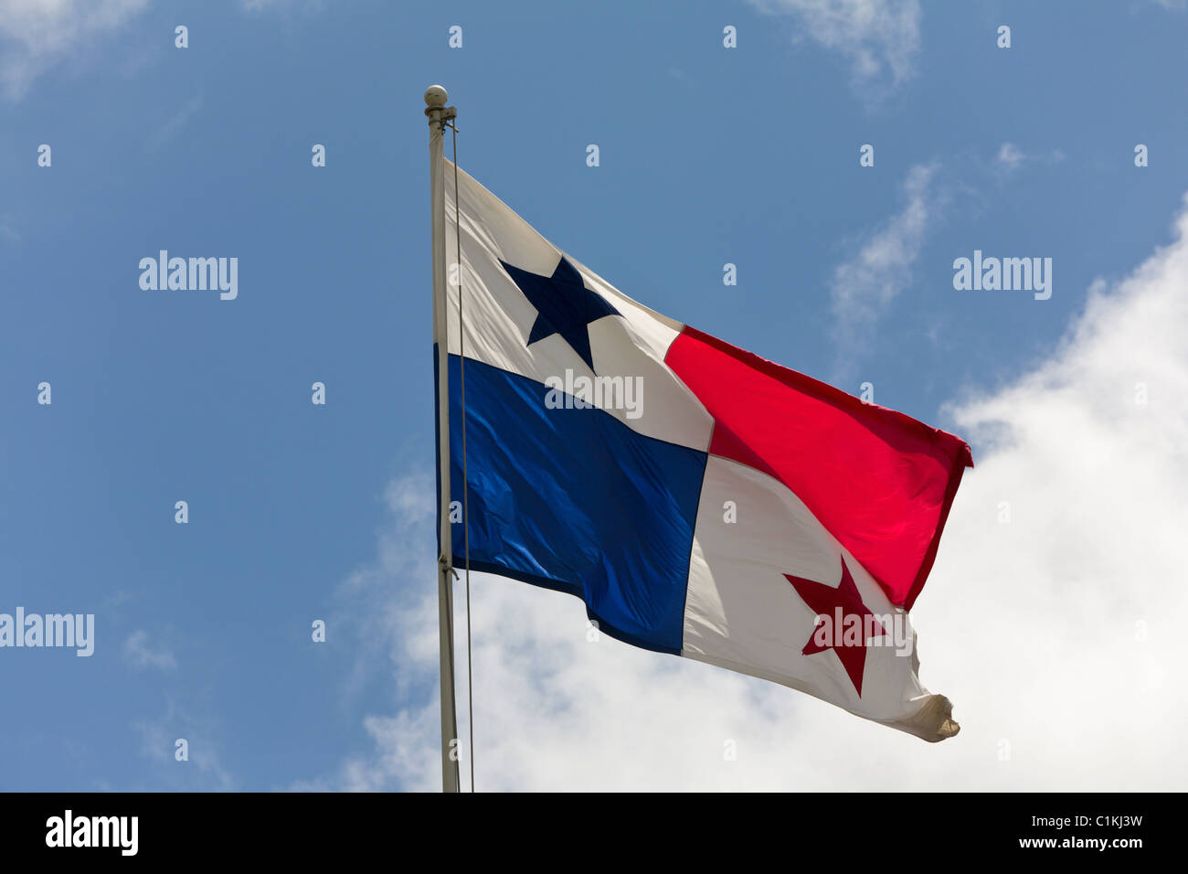 Panamanian flag, Panama Stock Photo