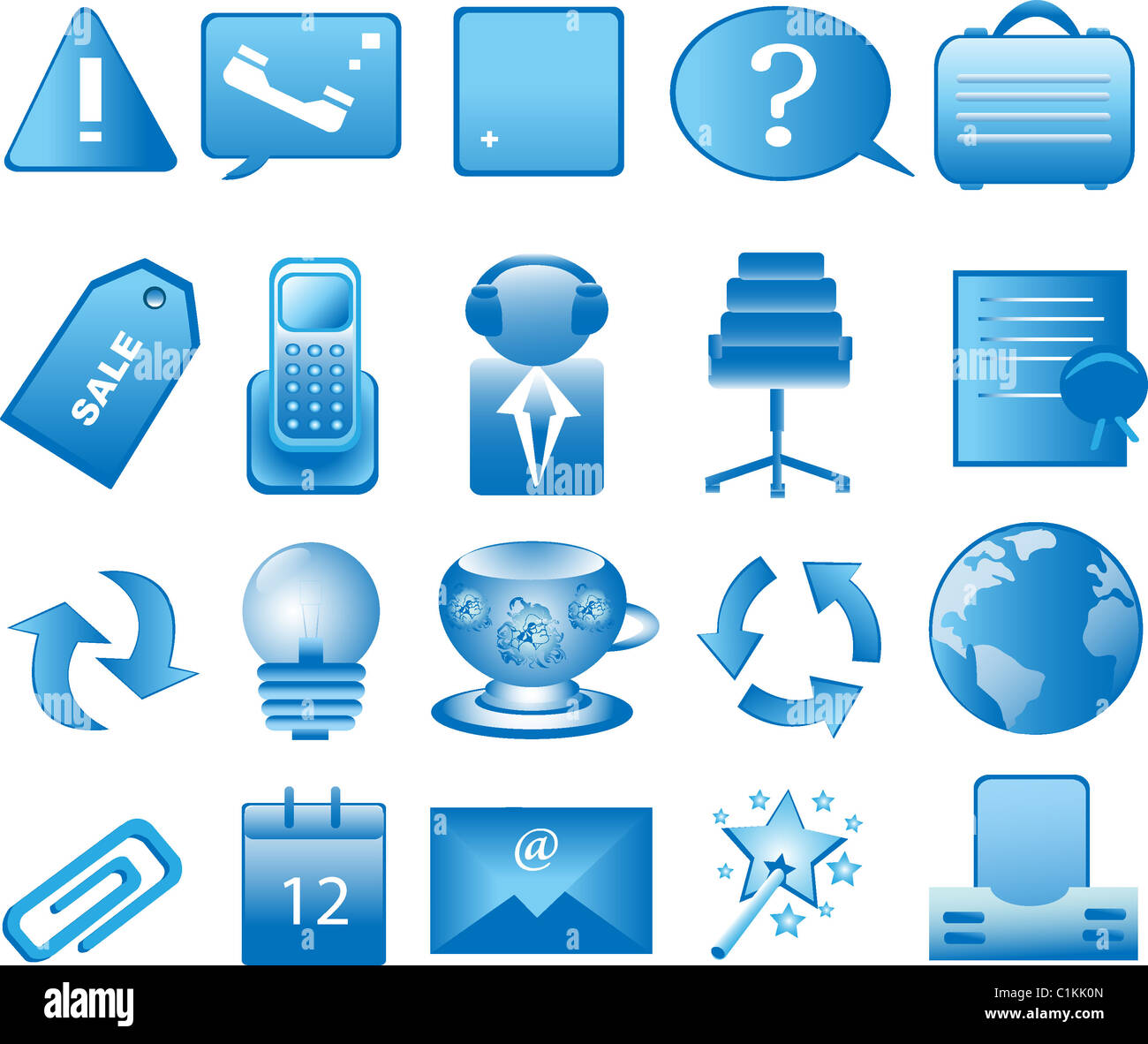 Icon set for web applications isolated on white background Stock Photo ...