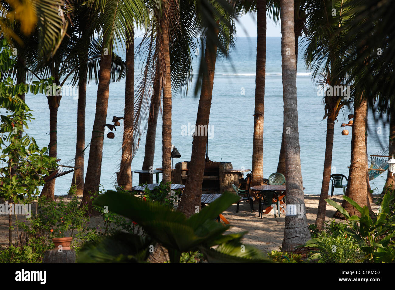 Hotel grounds, Montezuma, Nicoya Peninsula, Costa Rica Stock Photo