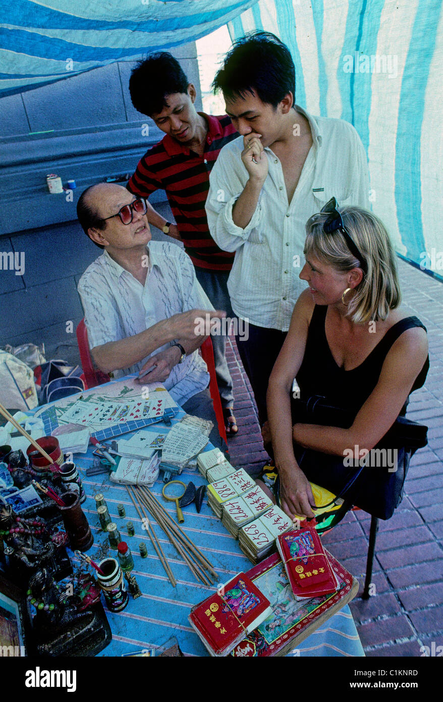 Singapore, fortune teller Stock Photo Alamy