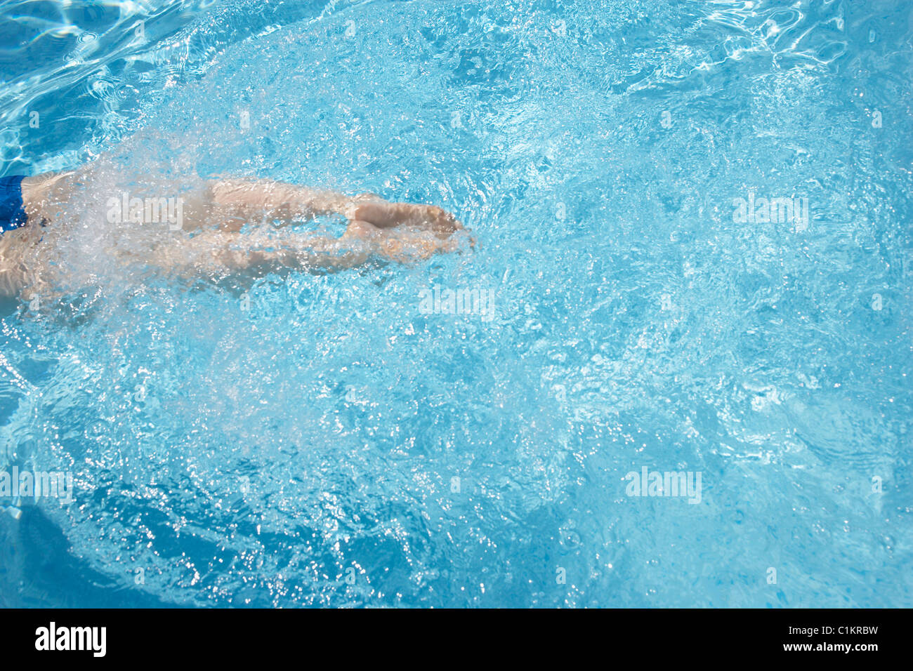 Woman Swimming, Cannes, Provence, Provence-Alpes-Cote d'Azur, France Stock Photo