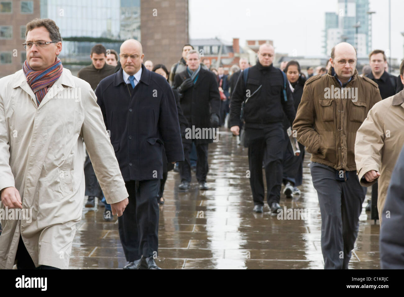London commuters at london bridge, London,UK Stock Photo