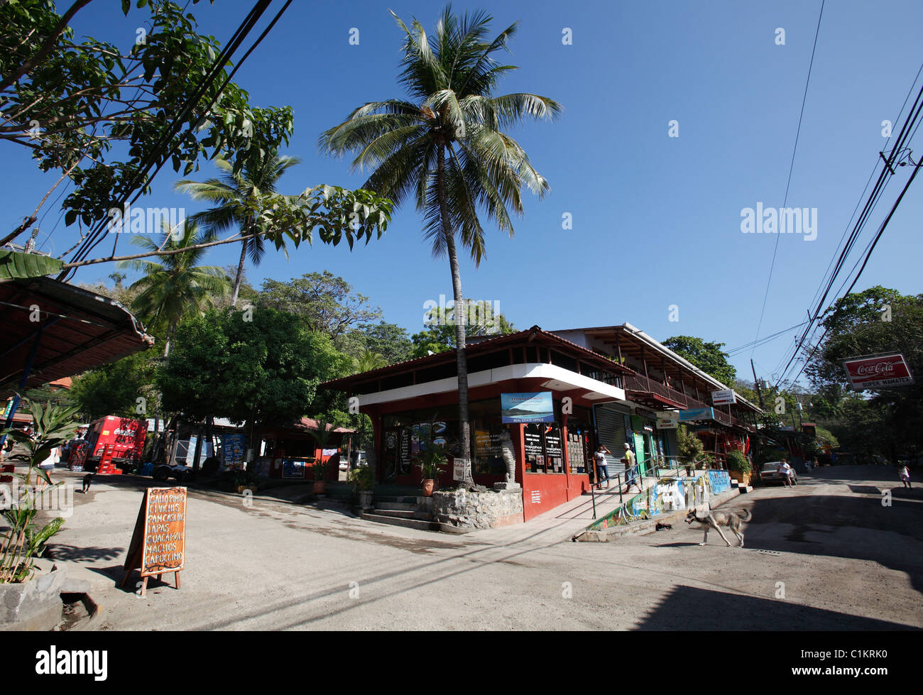 Town center, Montezuma, Nicoya Peninsula, Costa Rica Stock Photo