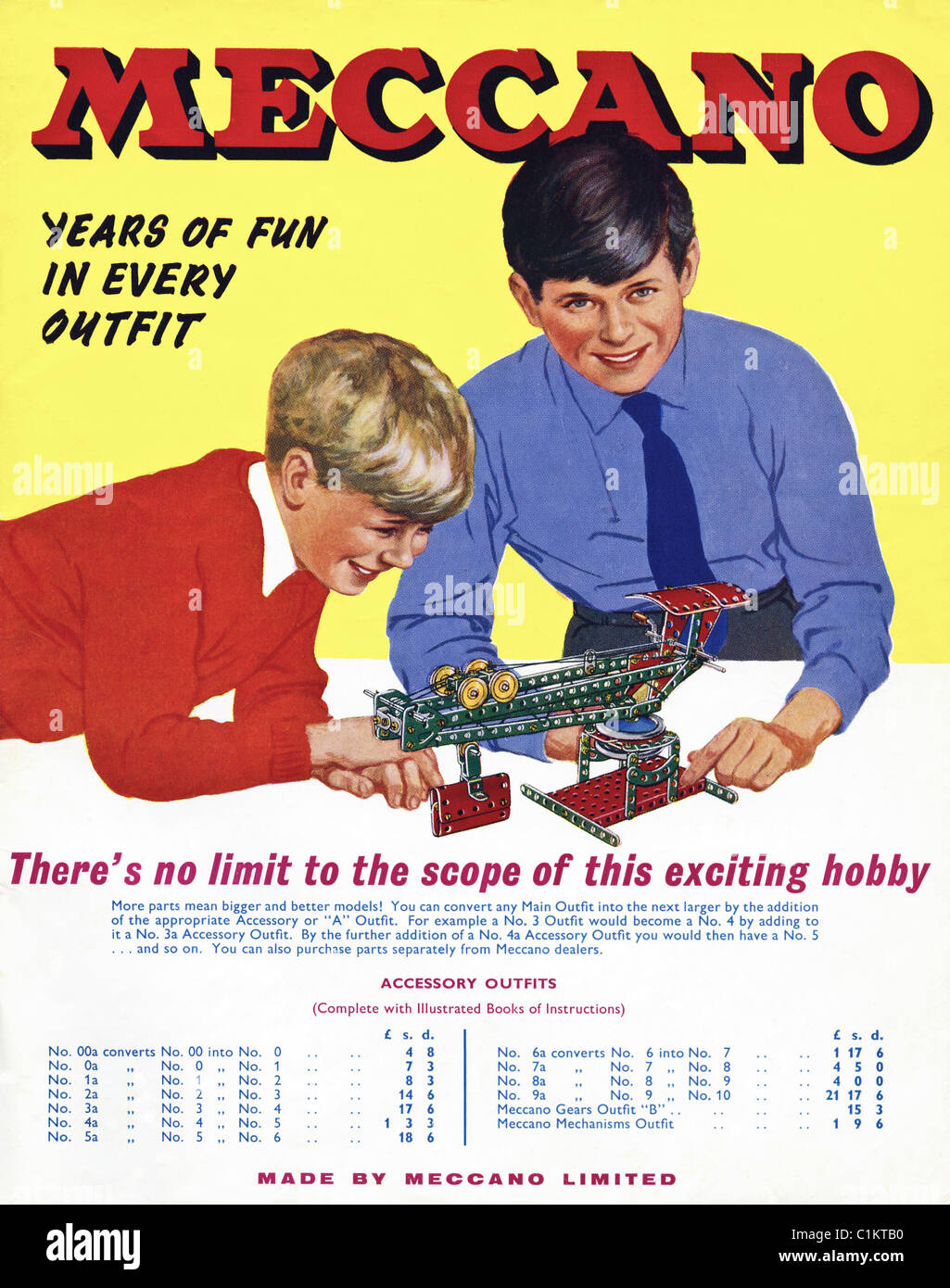 Original Vintage Meccano Set From the 1960s. Vintage