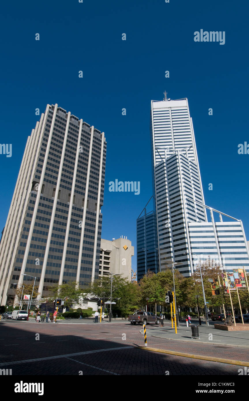 Modern financial district of Perth, Western Australia Stock Photo Alamy