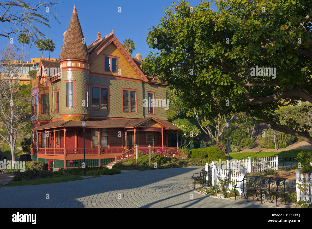 Victorian House, Victorian Village Heritage Park, Old Town, San Diego, California, USA Stock Photo