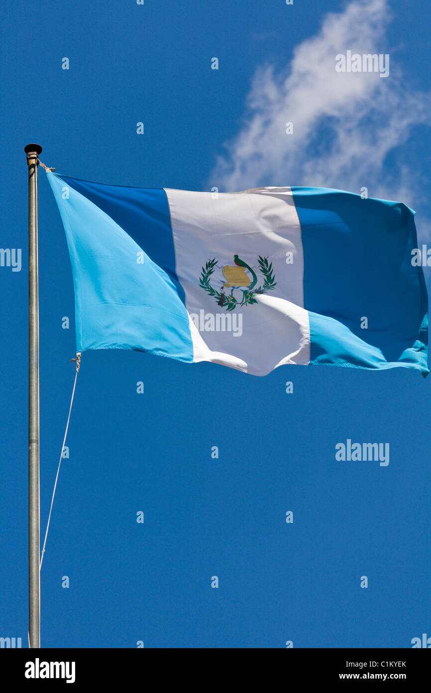 Guatemalan flag Stock Photo