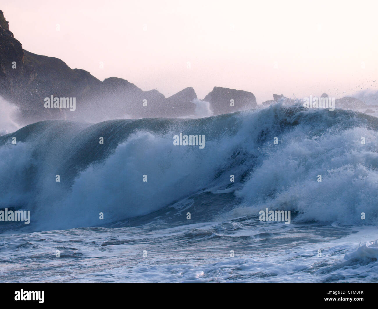 Rough seas, Cornwall, UK Stock Photo