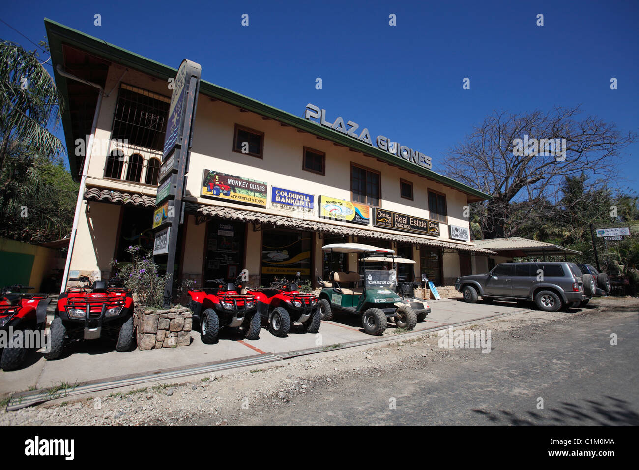 All terrain vehicle rental business on Nicoya Peninsula, Costa Rica Stock Photo