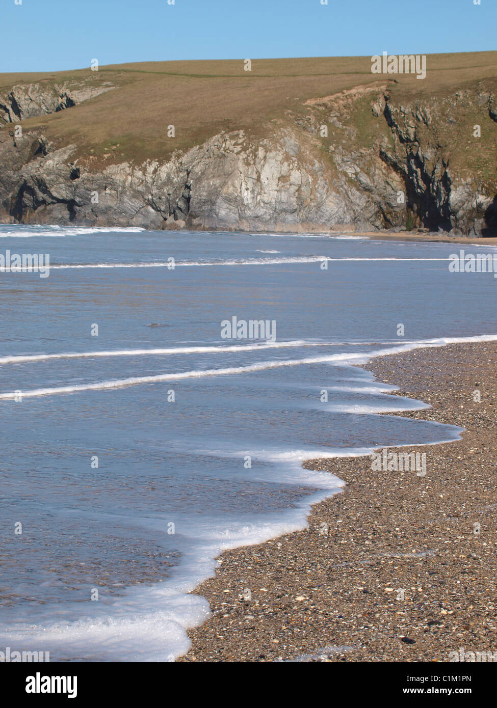 Cliffs around Holywell Bay, Cornwall, UK Stock Photo Alamy