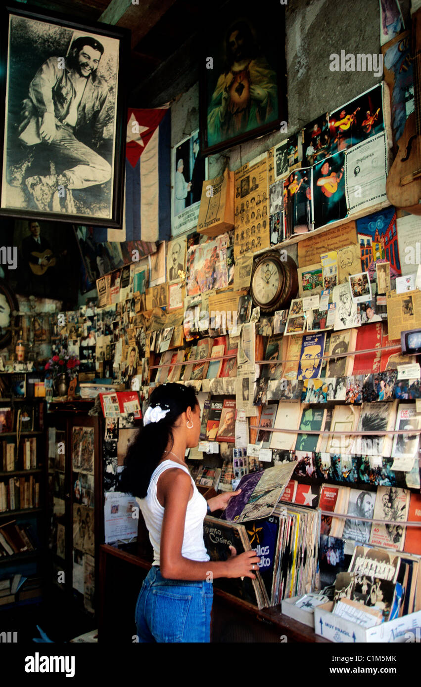 Cuba, Santiago of Cuba, the Escalera bookshop Stock Photo