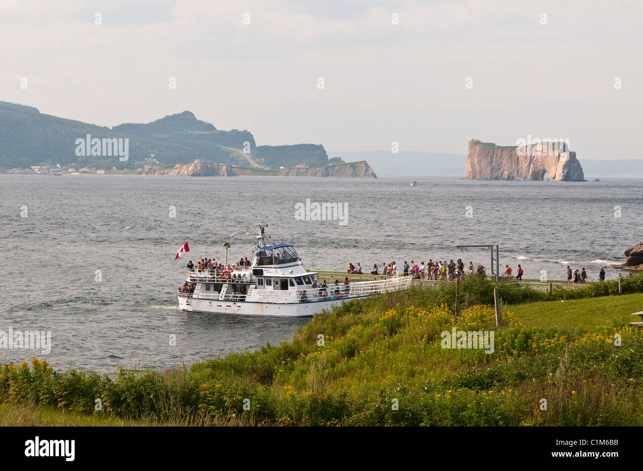 Quebec, Canada. Ile Bonaventure offshore of Perce. Stock Photo