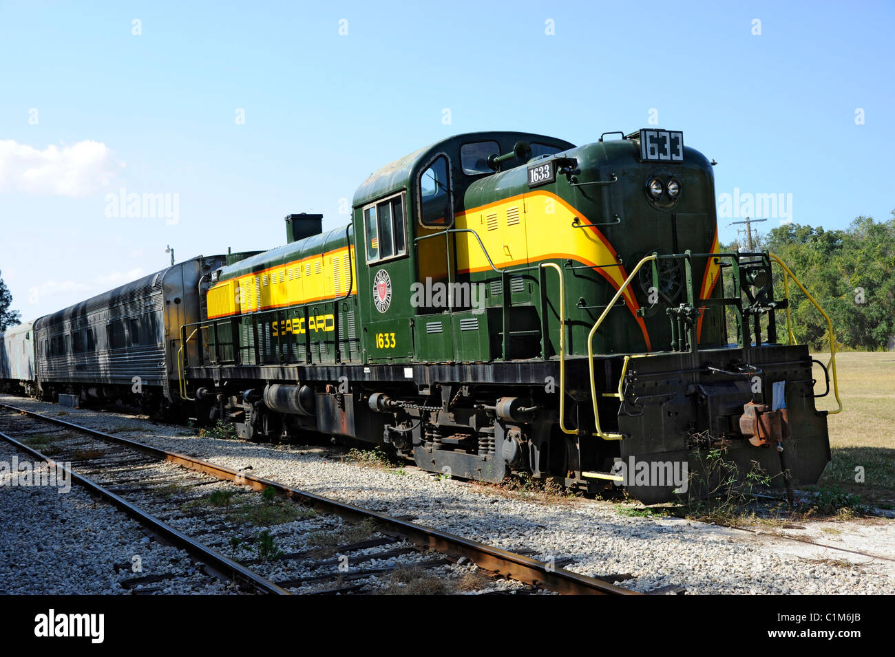 Seaboard diesel locomotive train 1633 Florida Railroad Museum Parrish Florida Stock Photo