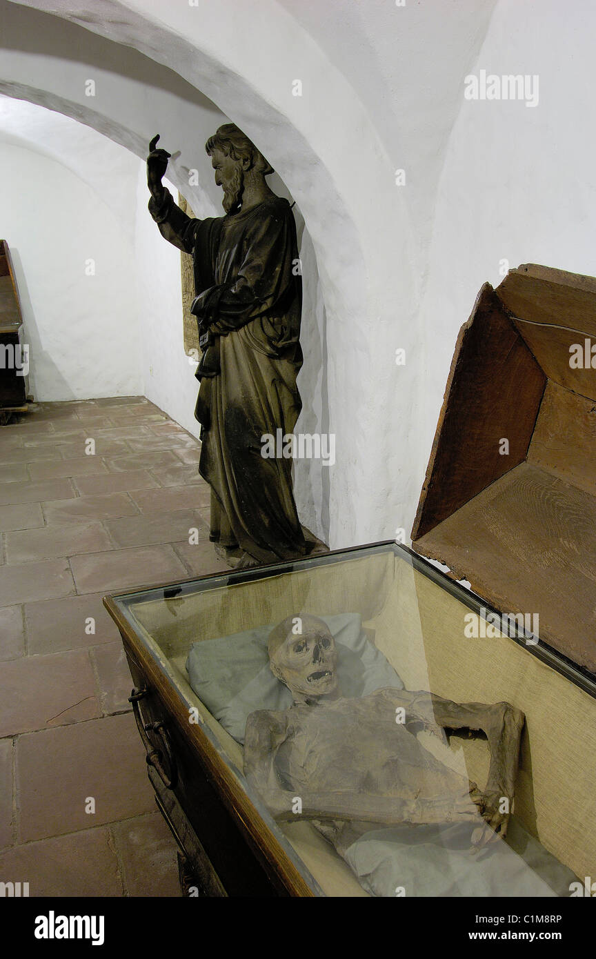 Germany, Bremen, the lead vault and its bodies mummified under the cathedral St Peter Stock Photo