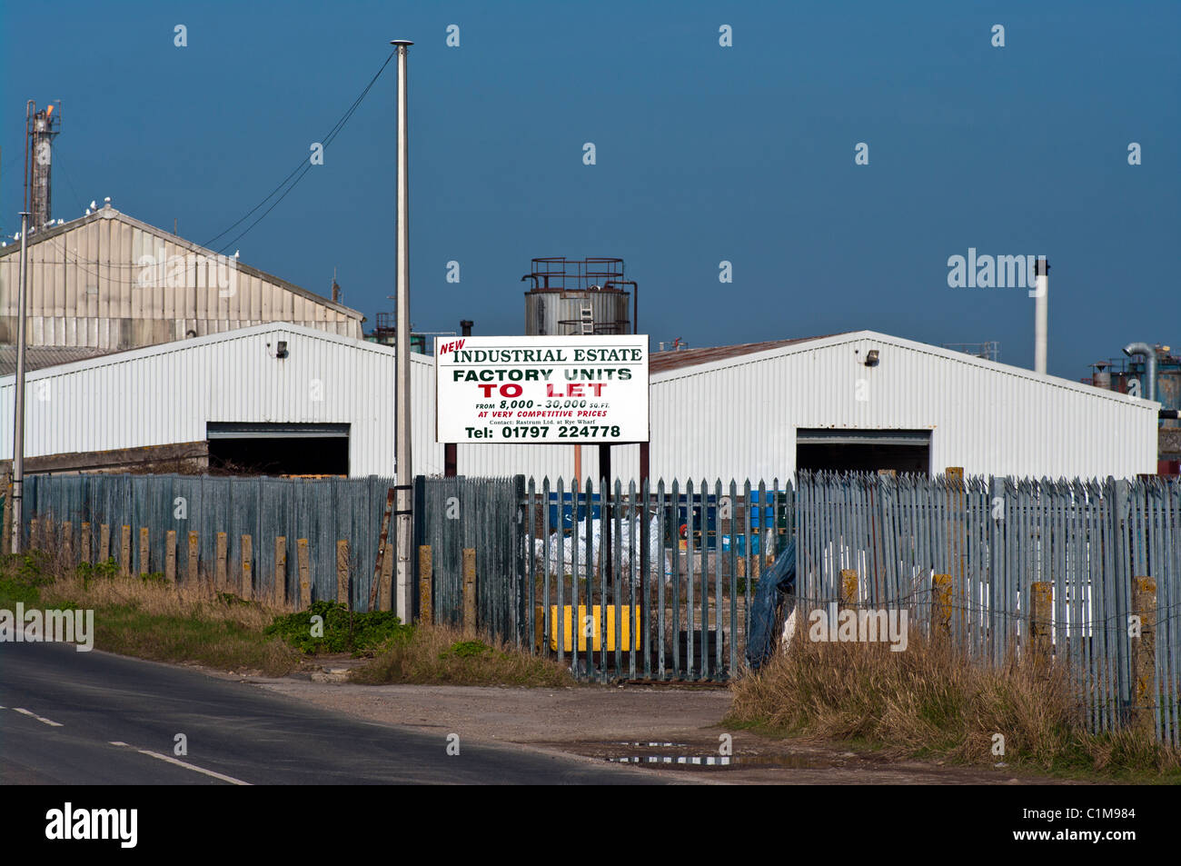 Industrial Estate Factory Units To Let Stock Photo Alamy