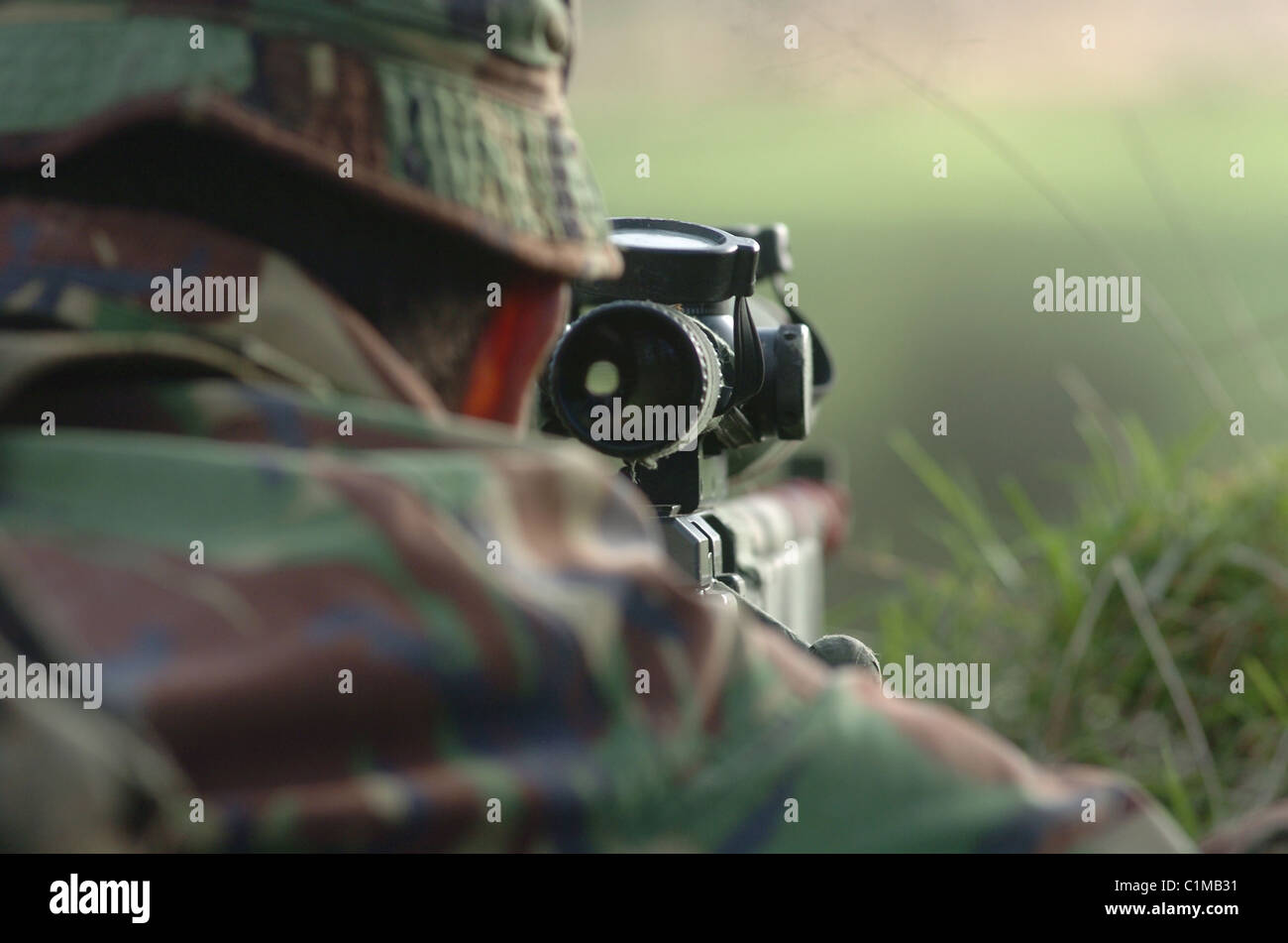 A sniper is a highly trained marksman who shoots targets from conceales positions or distances