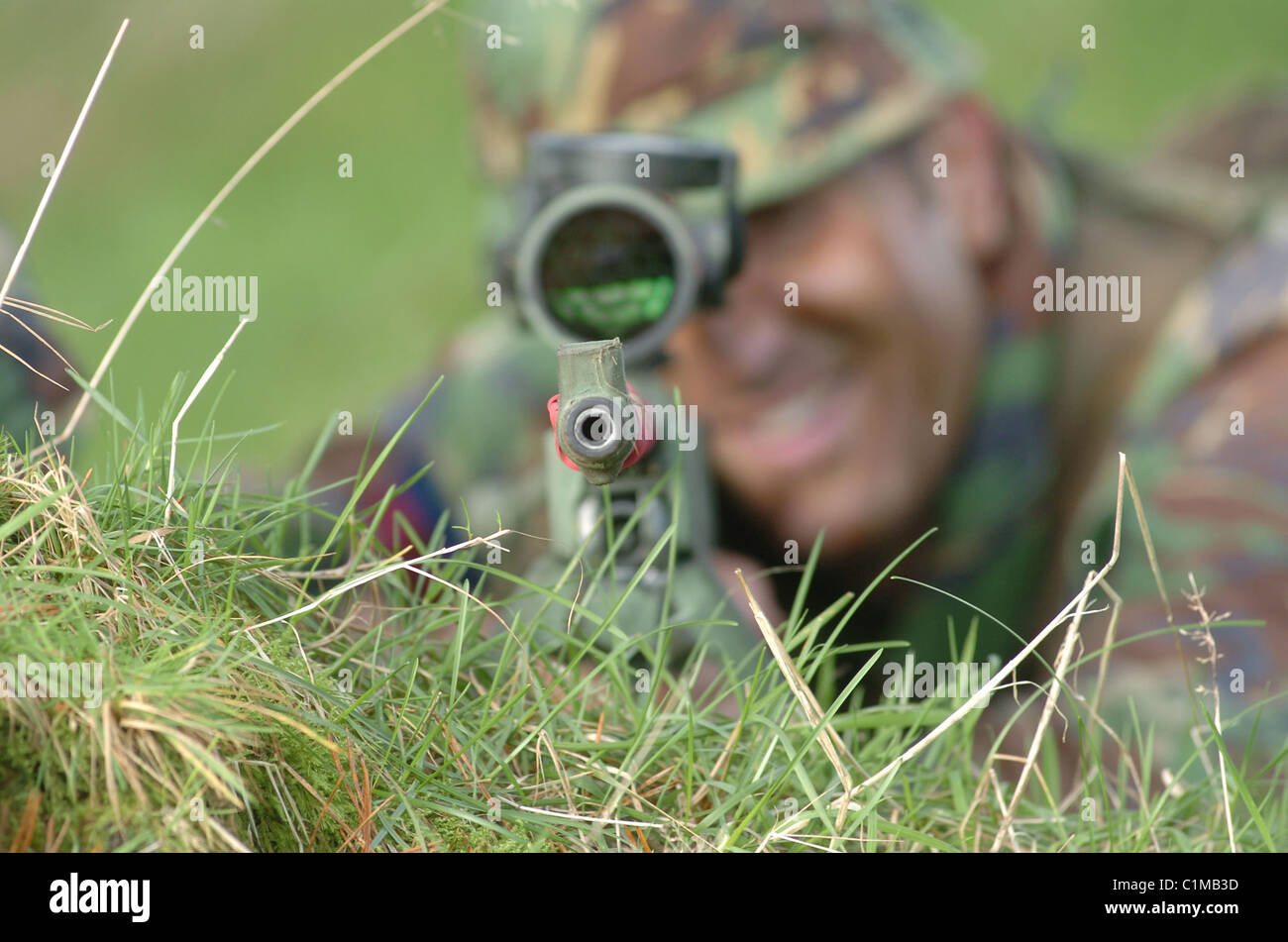 A sniper is a highly trained marksman who shoots targets from conceales positions or distances