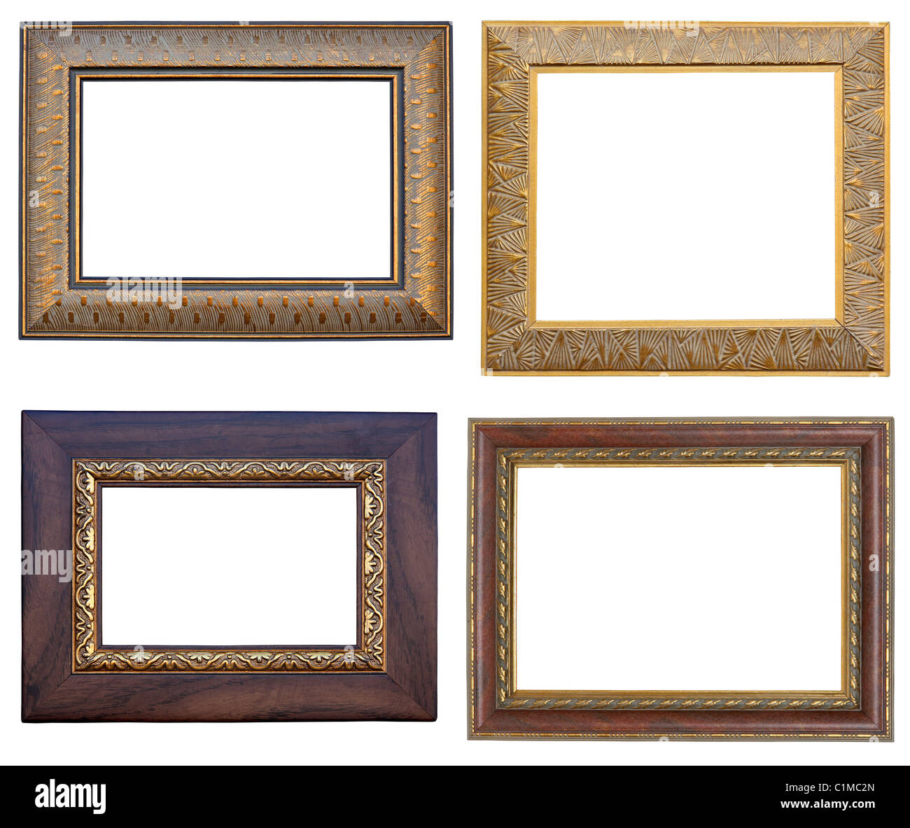 Collection picture gold frames with a decorative pattern Stock Photo ...