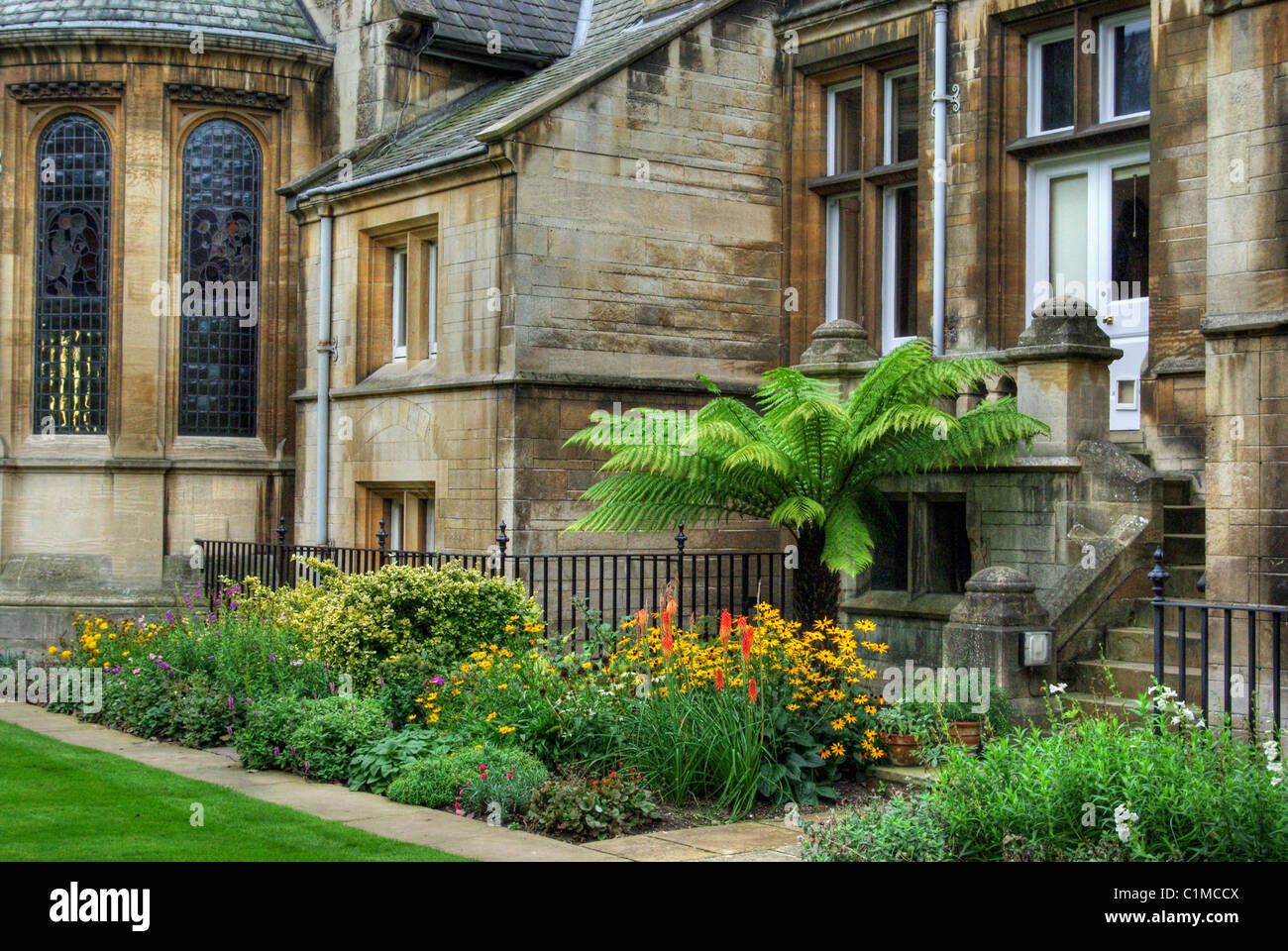 Colourful Plants And Shrubs In The Quadrangle Of Gonville And Caius colourful-plants-and-shrubs-in-the-quadrangle-of-gonville-and-caius