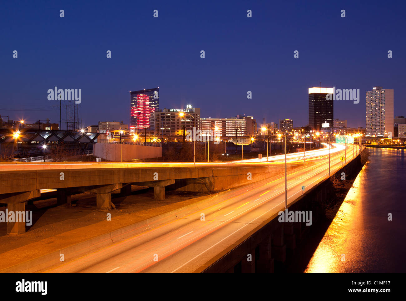 Philadelphia by night Stock Photo