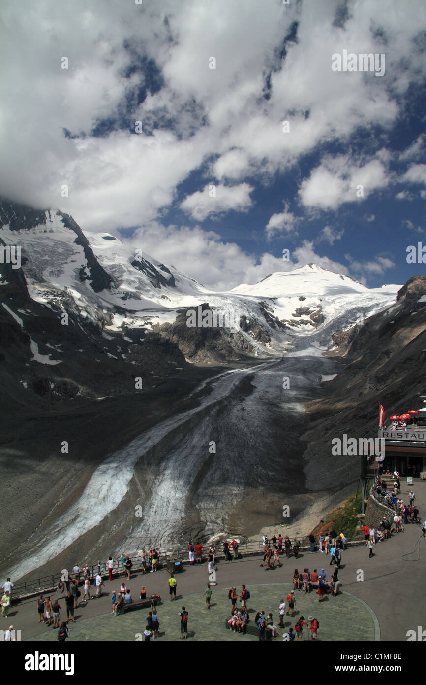 The Pasterze Glacier (is the longest glacier in Austria) at the Hohe