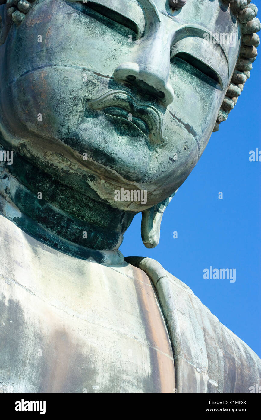 Portrait of Daibutsu (Great Buddha) of Kamakura, Japan Stock Photo