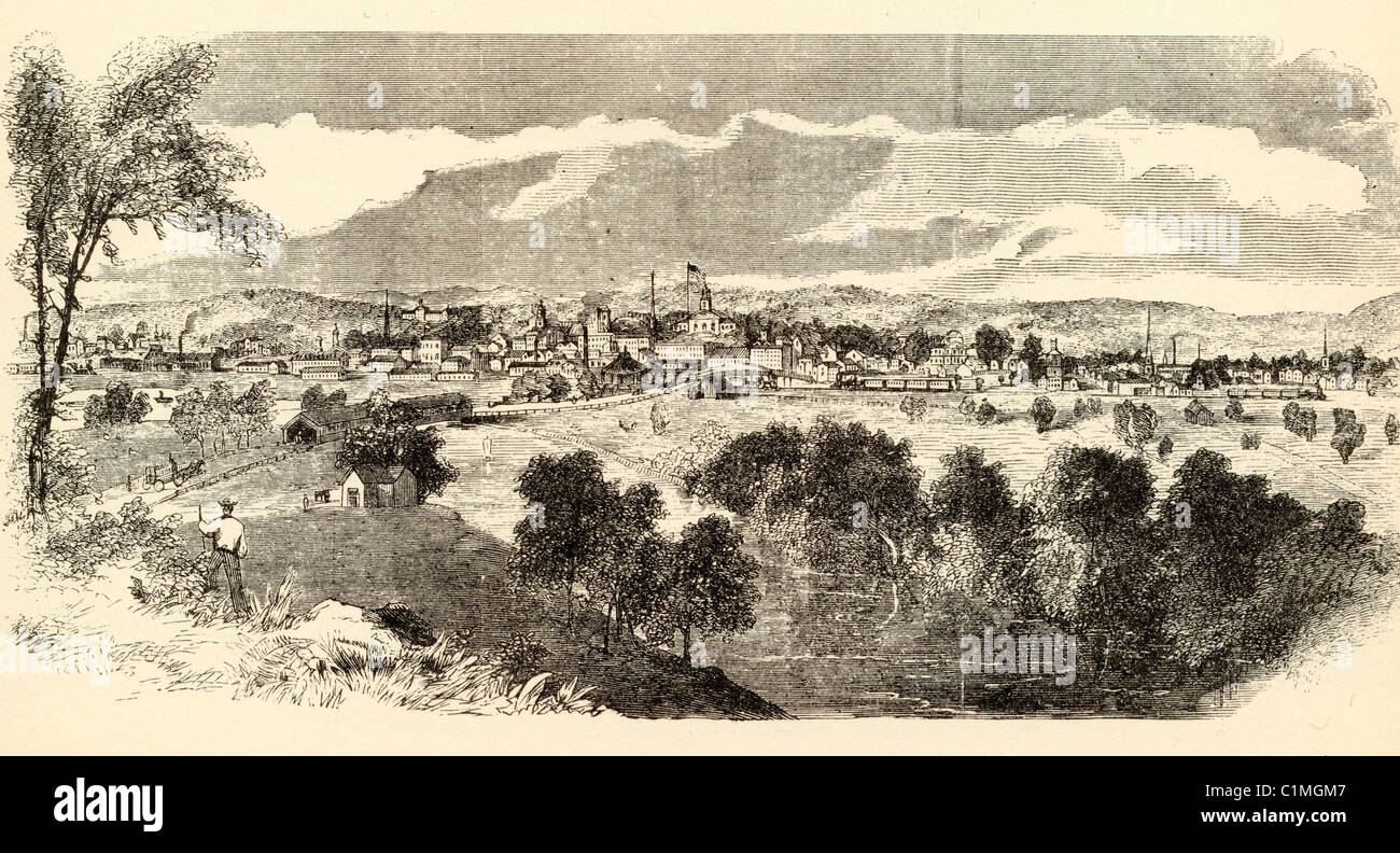 Old lithograph of Concord, New Hampshire Stock Photo Alamy