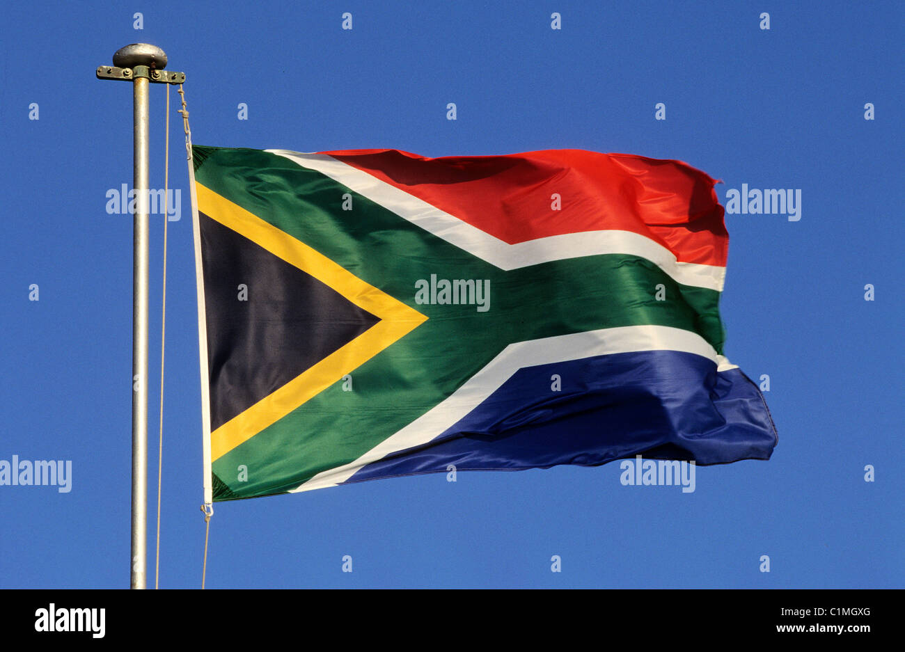 South African Flag Cape Town Stock Photos & South African Flag Cape