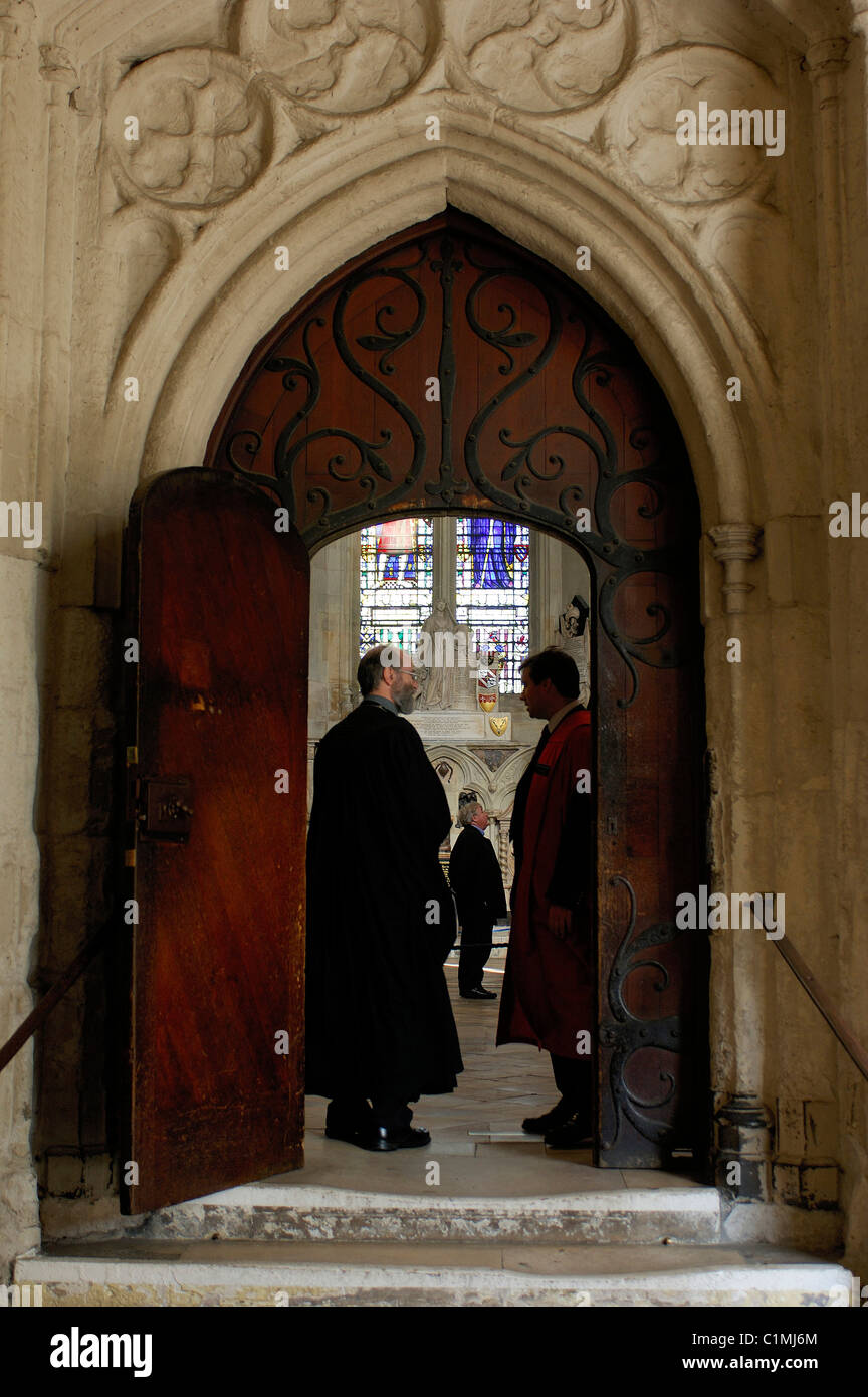 United Kingdom, London, Westminster Abbey, side door of the nave Stock Photo