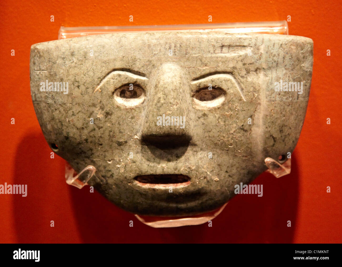 Aztec Stone Mask Templo Mayor Museum Mexico City Stock Photo