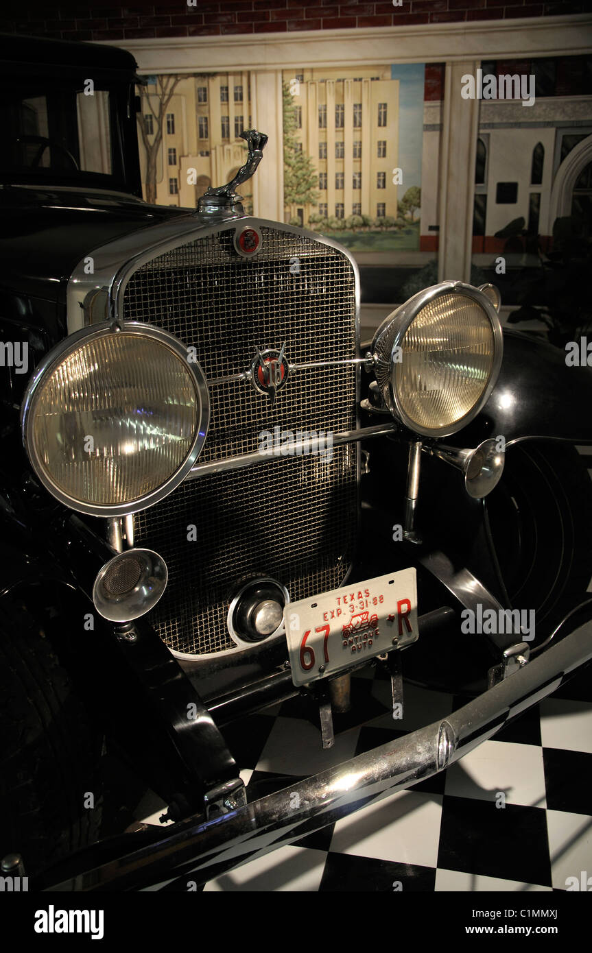 Old 1930 Cadillac V16 sedan on display at Museum, Amarillo, Texas, USA Stock Photo