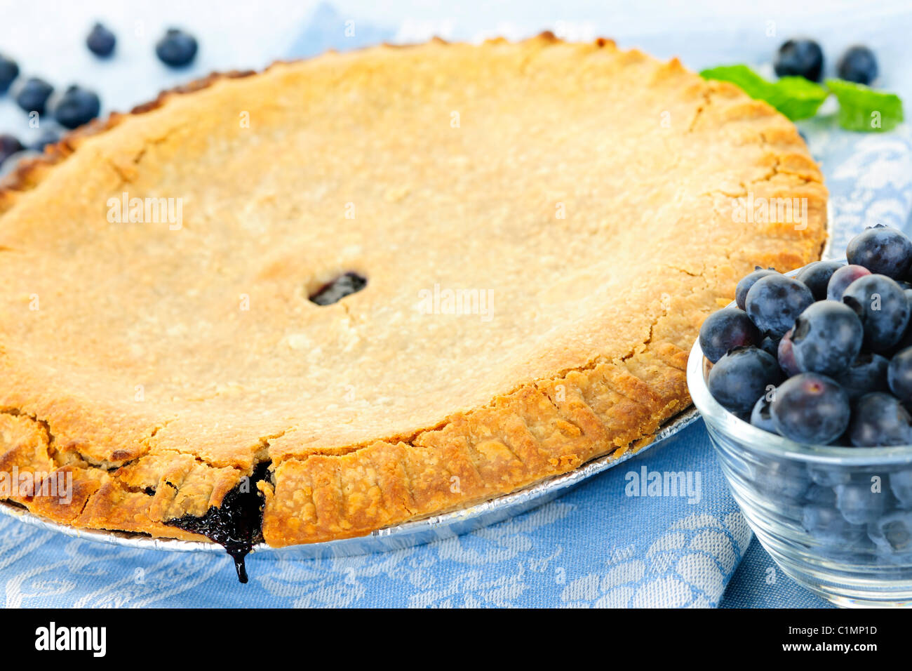 Whole blueberry pie hires stock photography and images Alamy