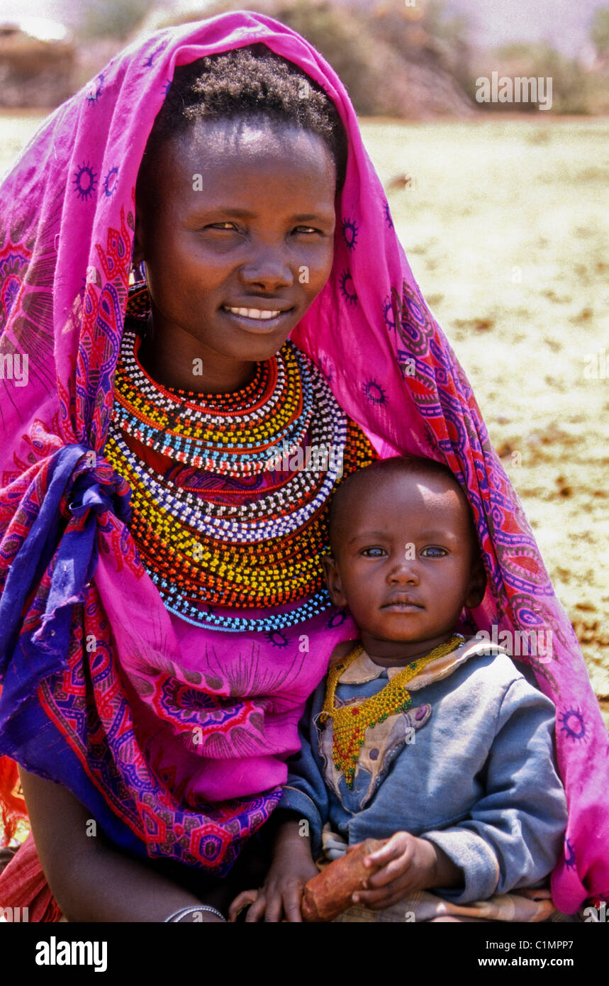 Samburu mother and child, Kenya Stock Photo - Alamy