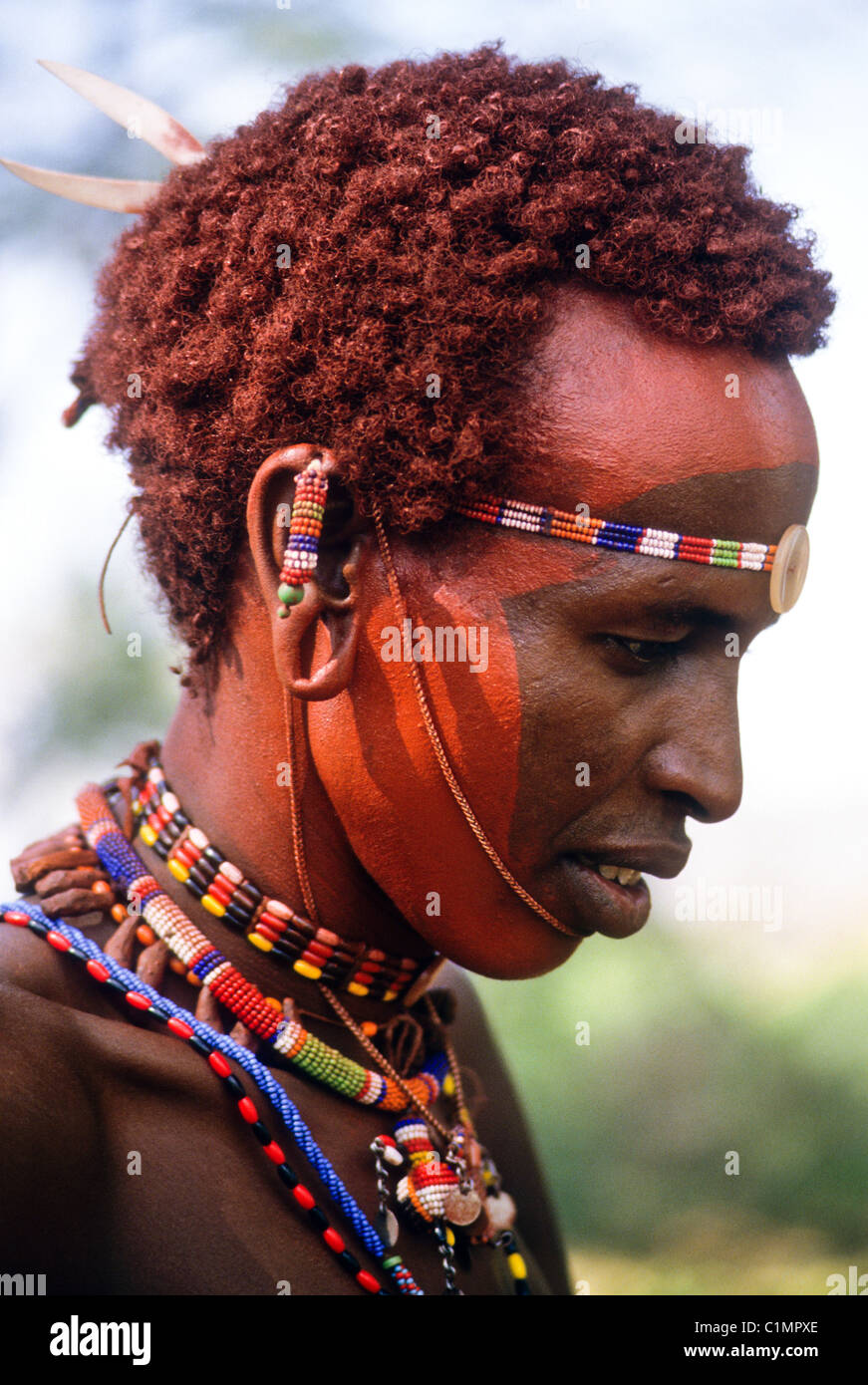 Samburu Moran Warrior Kenya Stock Photo Alamy