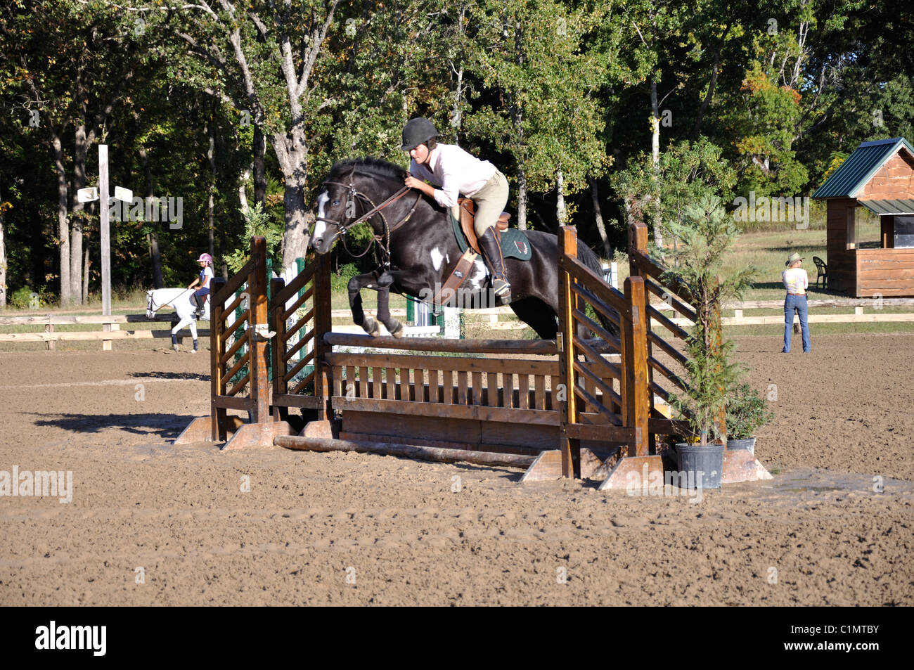 Equestrian competition among youth, Tyler, Texas, USA Stock Photo